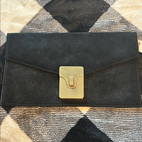 Talbots Elegant Black Clutch with Gold Accent NWT - Picture 1 of 10